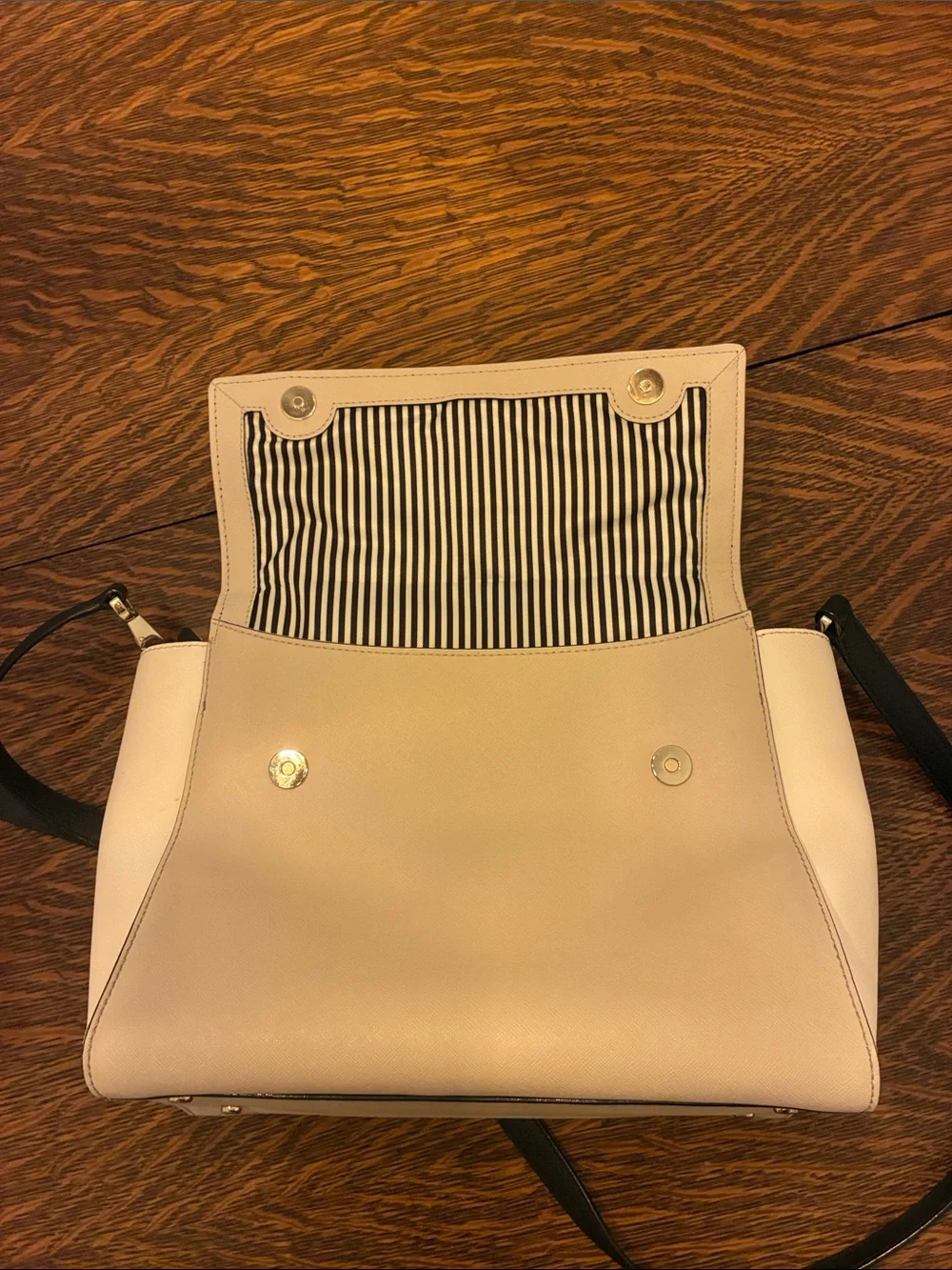kate spade Black and Cream Structured Satchel
